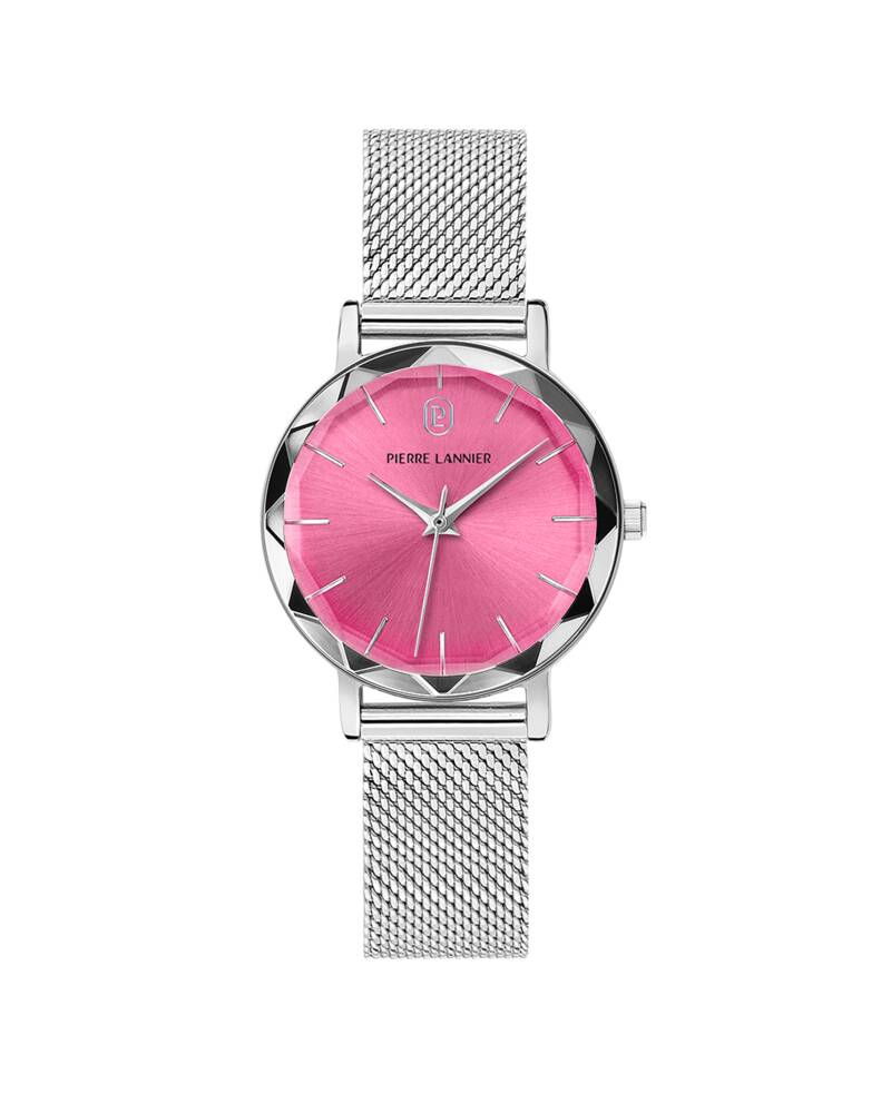 Montre Femme Pierre Lannier,  MULTIPLES-Argentée Cadran Rose