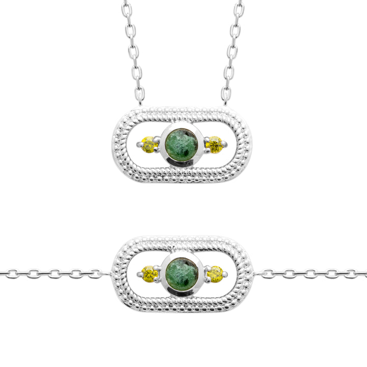 Collier AURA JADE- Argent 925/000 &amp; Jaspe
