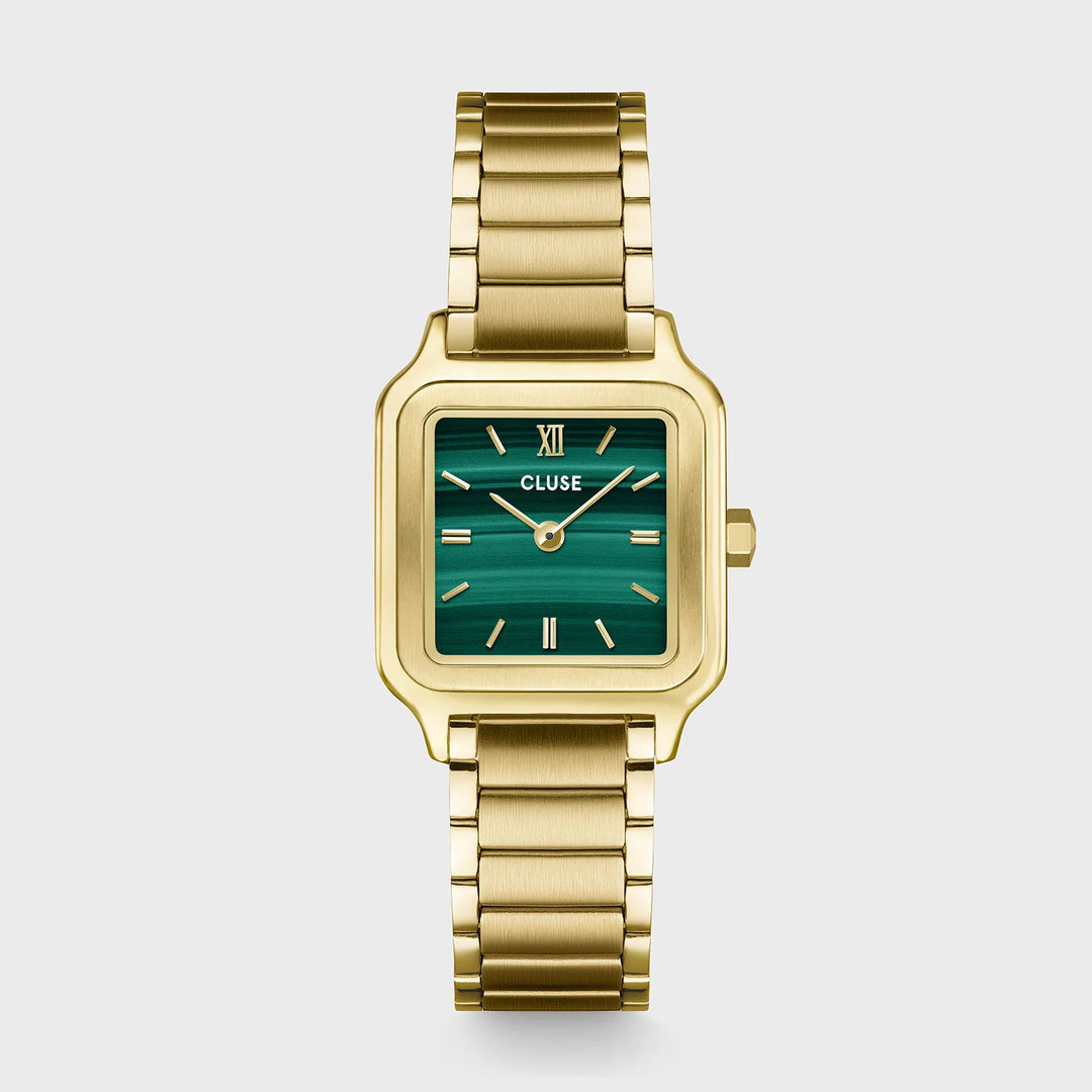 Montre Cluse-Petite gracieuse dorée-verte
