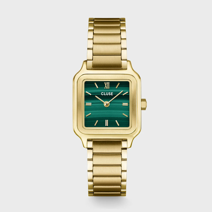 Montre Cluse-Petite gracieuse dorée-verte