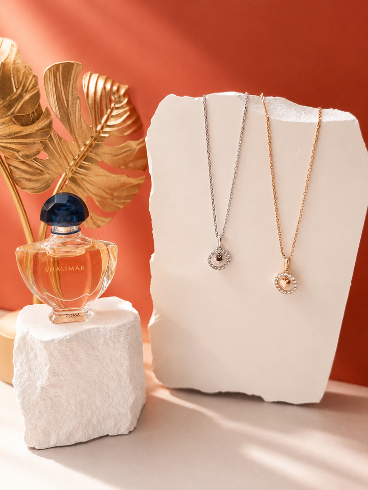 Collier Coeur Précieux-Argent 925/000 &amp; Zirconium